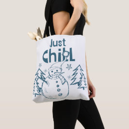 Gewoon Chillen Speelse Kerst Tote Bag