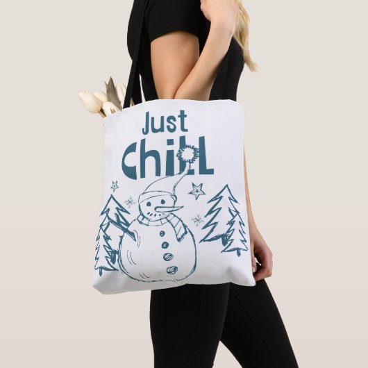 Gewoon Chillen Speelse Kerst Tote Bag (Dichtbij)