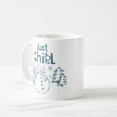 Gewoon Chillen Speelse Kerstmis Koffiemok (Voorkant links)