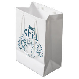 Gewoon Chillen Speelse Kerstmis Medium Cadeauzakje