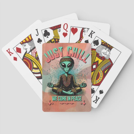Gewoon Chillen, We Komen in Vrede Pokerkaarten (Achterkant)