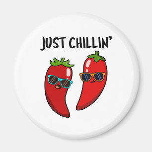 Gewoon Chillin Cute Red Hot Chili Peppers Magneet