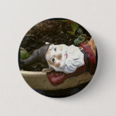 Gewoon Chillin, een tuingnoom Ronde Button 5,7 Cm (Voorkant)