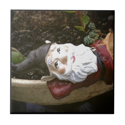 Gewoon Chillin, een tuingnoom Tegeltje (Voorkant)