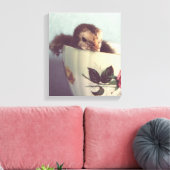 Gewoon Chillin hier in deze Teacup Canvas Afdruk (Insitu (Woonkamer))