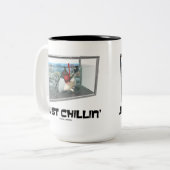 Gewoon Chillin' (Java Duke Snorkelen Vissenbak) Tweekleurige Koffiemok (Voorkant links)