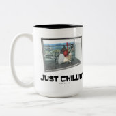 Gewoon Chillin' (Java Duke Snorkelen Vissenbak) Tweekleurige Koffiemok (Links)