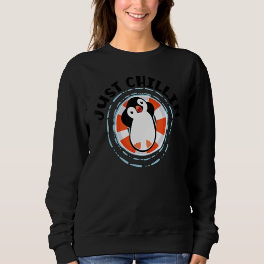 Gewoon Chillin King Emperor Zee Bird Penguin Pengu Trui (Voorkant)