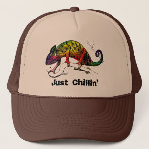 Gewoon Chillin 'Rainbow Chameleon Lizard Trucker Pet
