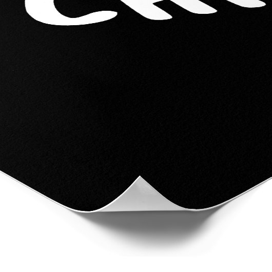 Gewoon Chin-Chillin Funny Chinchilla Pun Dark BG Poster (Hoek)