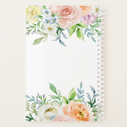 Gewoon chique bloemen bloeien planner (Achterkant)
