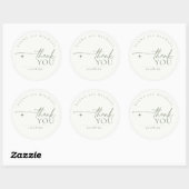 Gewoon chique bruiloft dank u parel wit ID1046 Ronde Sticker (Vel)