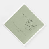 Gewoon chique bruiloft dank u Sage / Moss ID1046 Servet (Hoek)