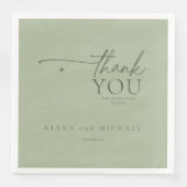 Gewoon chique bruiloft dank u Sage / Moss ID1046 Servet (Voorkant)
