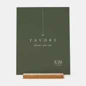 Gewoon chique bruiloft gunsten Moss Green ID1046 Acryl Bord (Voorkant)