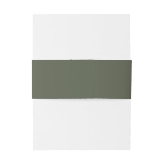 Gewoon chique bruiloft Moss Green ID1046 Uitnodigingen Wikkel (Achterkant Voorbeeld)