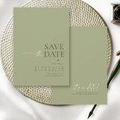 Gewoon chique bruiloft Sage Groen Vert ID1046 Save The Date