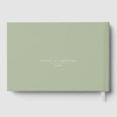 Gewoon chique bruiloft salie groen ID1046 Gastenboek (Achterkant)