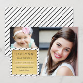 Gewoon chique foto Afstuderen aankondiging / Gold (Voorkant / Achterkant)