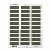 Gewoon chique namen Moss Green ID1046 Etiket (Full Sheet)