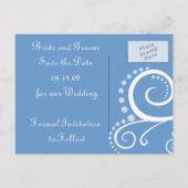 Gewoon chique opslaan van de datum Briefkaarten. Aankondigingskaart (Achterkant)