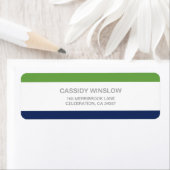 Gewoon chique retour adreslabels / Navy Limoen Etiket (Insitu)