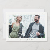 Gewoon chique trouwfoto parel wit ID1046 Save The Date (Achterkant)