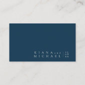 Gewoon chique trouwwebsite Pruisisch Blauw ID1046 Informatiekaartje (Achterkant)