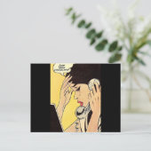 Gewoon Chocolade Sturen Vintage strip kunst Briefkaart (Staand voorkant)