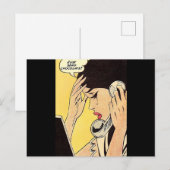 Gewoon Chocolade Sturen Vintage strip kunst Briefkaart (Voorkant / Achterkant)