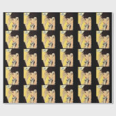 Gewoon Chocolade Sturen Vintage strip kunst Cadeaupapier (Vlak)