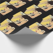 Gewoon Chocolade Sturen Vintage strip kunst Cadeaupapier (Hoek)