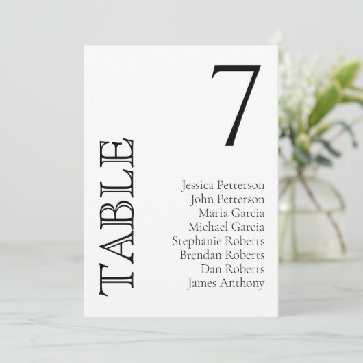 Gewoon Classic Zitting Chart Kaarten (Staand voorkant)