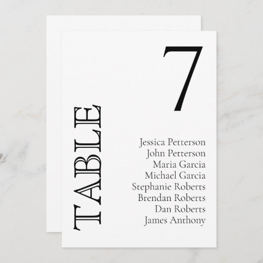 Gewoon Classic Zitting Chart Kaarten (Voorkant / Achterkant)