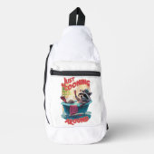 Gewoon Cooning Speelse Raccoon Splashing in Bath, Sling Bag (Voorkant)