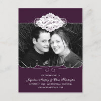 Gewoon Couture Sla de datum Briefkaart - Paarse