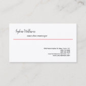 Gewoon Creatief Modern Minimalistisch Rood Wit Visitekaartje (Voorkant)