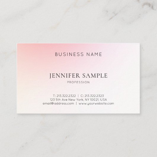 Gewoon Creative Design Roze Colour Harmony Luxury Visitekaartje (Achterkant)