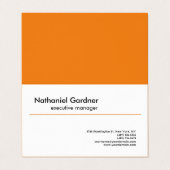 Gewoon Creative Modern Minimalist Oranje White Visitekaartje (Buitenkant ongevouwen)
