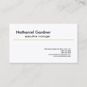 Gewoon Creative Modern Minimalist Oranje White Visitekaartje (Voorkant)
