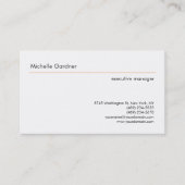 Gewoon Creative Modern Minimalist Oranje White Visitekaartje (Voorkant)