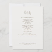 Gewoon crème bruiloft details II behuizing Kaart (Voorkant)