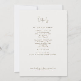 Gewoon crème bruiloft details II behuizing Kaart