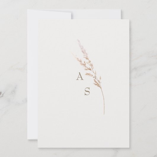 Gewoon crème bruiloft details II behuizing Kaart (Achterkant)