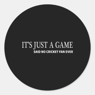 Gewoon cricket voor mannen vrouwen cricket fan cad ronde sticker