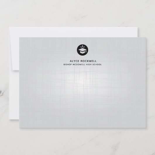 Gewoon Cursieve tekst Foto Afstuderen Aankondiging (Achterkant)