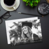 Gewoon Cursieve tekst Foto Afstuderen Aankondiging