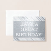 Gewoon, Custom "HEBBEN EEN GEWELDIGE VERJAARDAG" K Folie Kaarten (Voorkant met envelop)