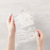 Gewoon Daisies All In One Uitnodiging (Afscheurbaar)