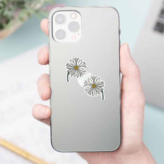 Gewoon Daisies Sticker (Telefoon)